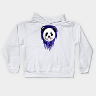 panda bear watercolor art Kids Hoodie